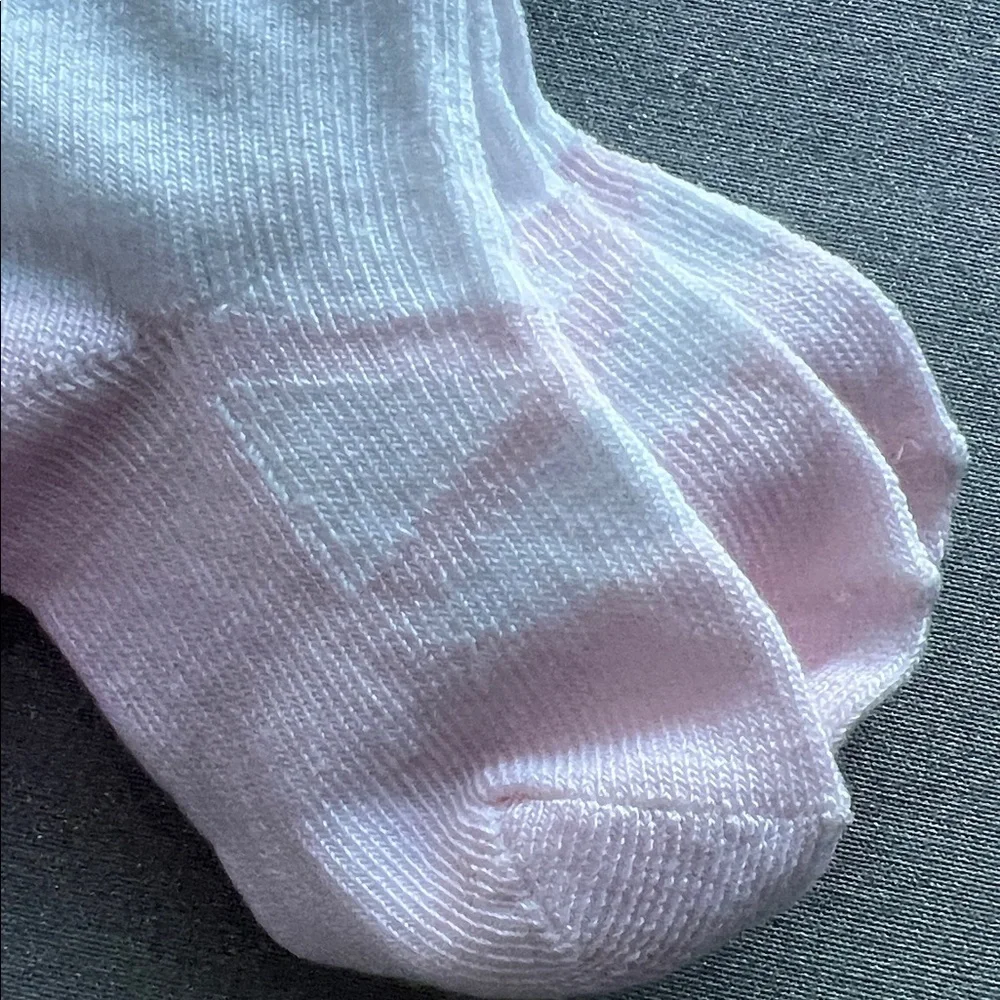 Badgley Mischka Ballet White Light Pink Infant Socks - 6 Pack NWT Size 6-12M